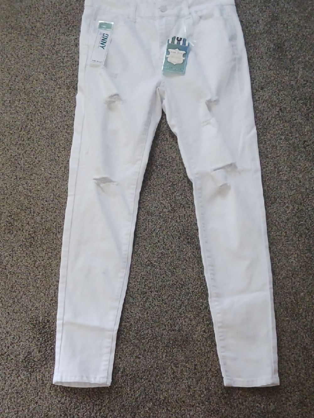 **Wax Jean White Distressed Skinny Jeans Size 13/31 - NEW
